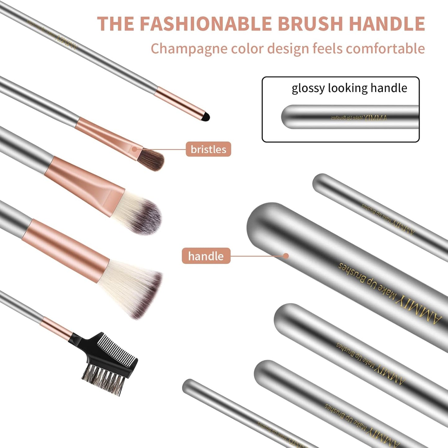 Makeup Brushes  Makeup Brushes Sets Professional 18 Pcs Make up Brushes Premium Synthetic Foundation Brush Blending Face Powder Blush Eyeshadow Eyeliner Makeup Kit with PU Leather Bag