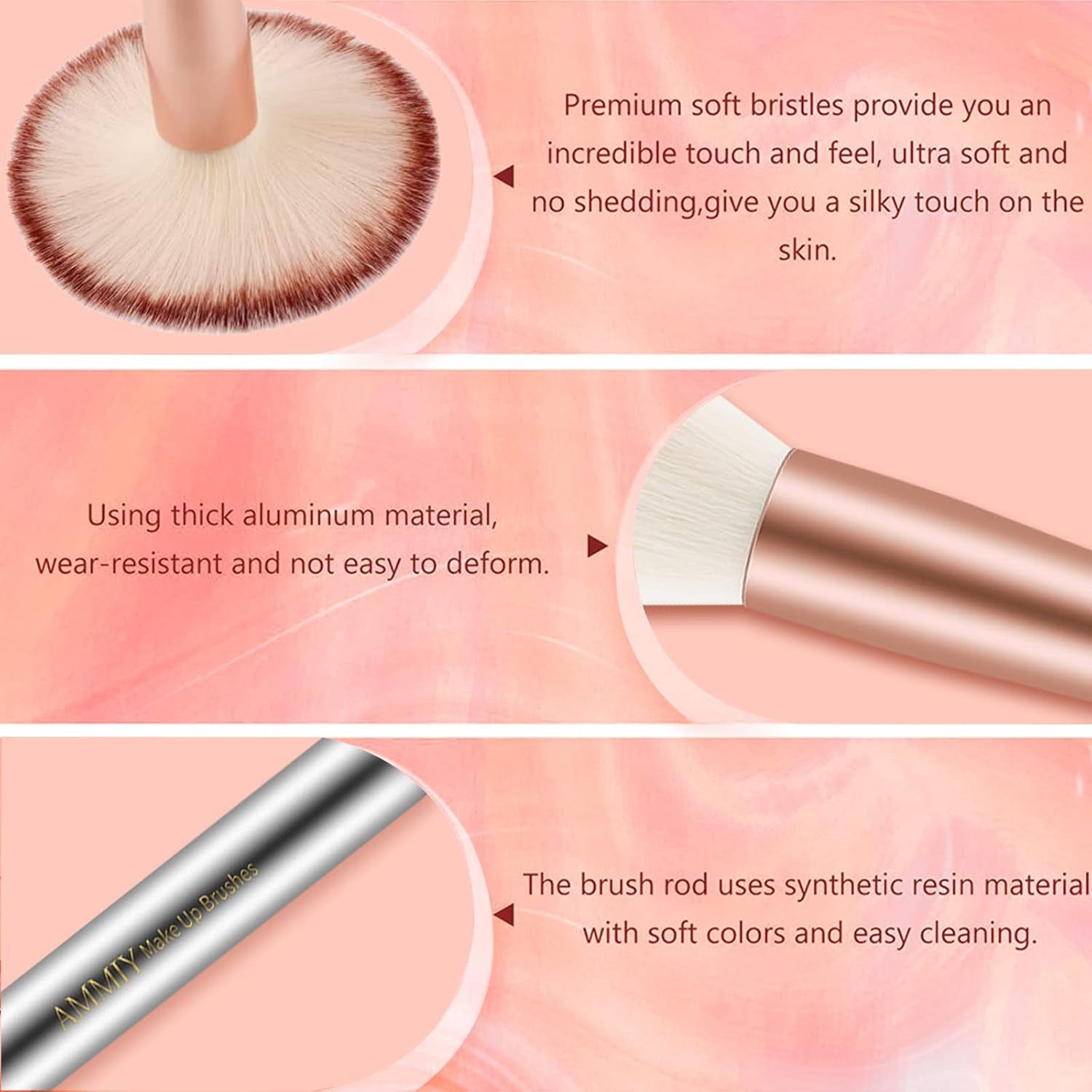 Makeup Brushes  Makeup Brushes Sets Professional 18 Pcs Make up Brushes Premium Synthetic Foundation Brush Blending Face Powder Blush Eyeshadow Eyeliner Makeup Kit with PU Leather Bag