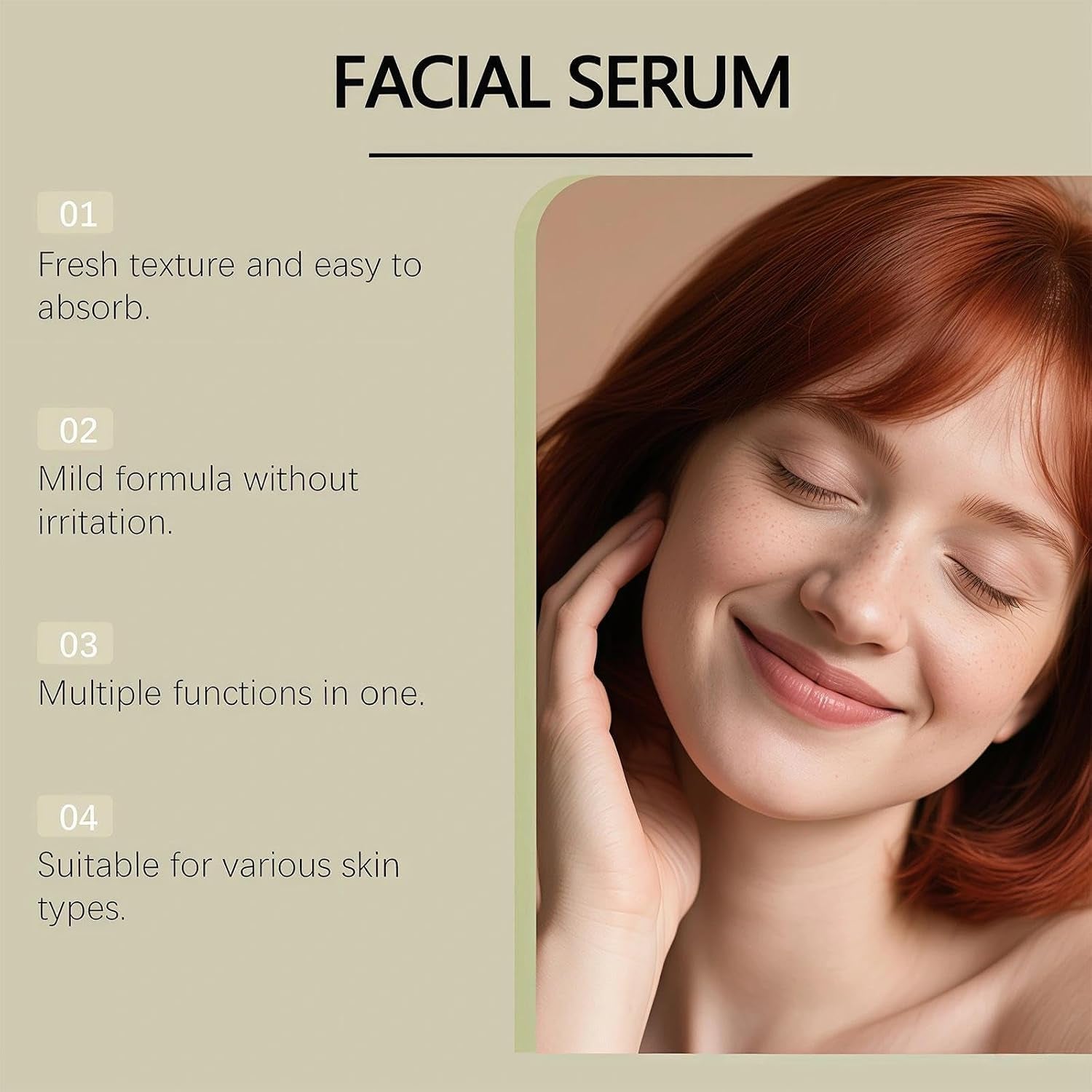 Copper Peptide Serum for Face, Peptide Serum with Hyaluronic Acid to Improve Wrinkles, Hydrating Facial Serums for Smoother Skin
