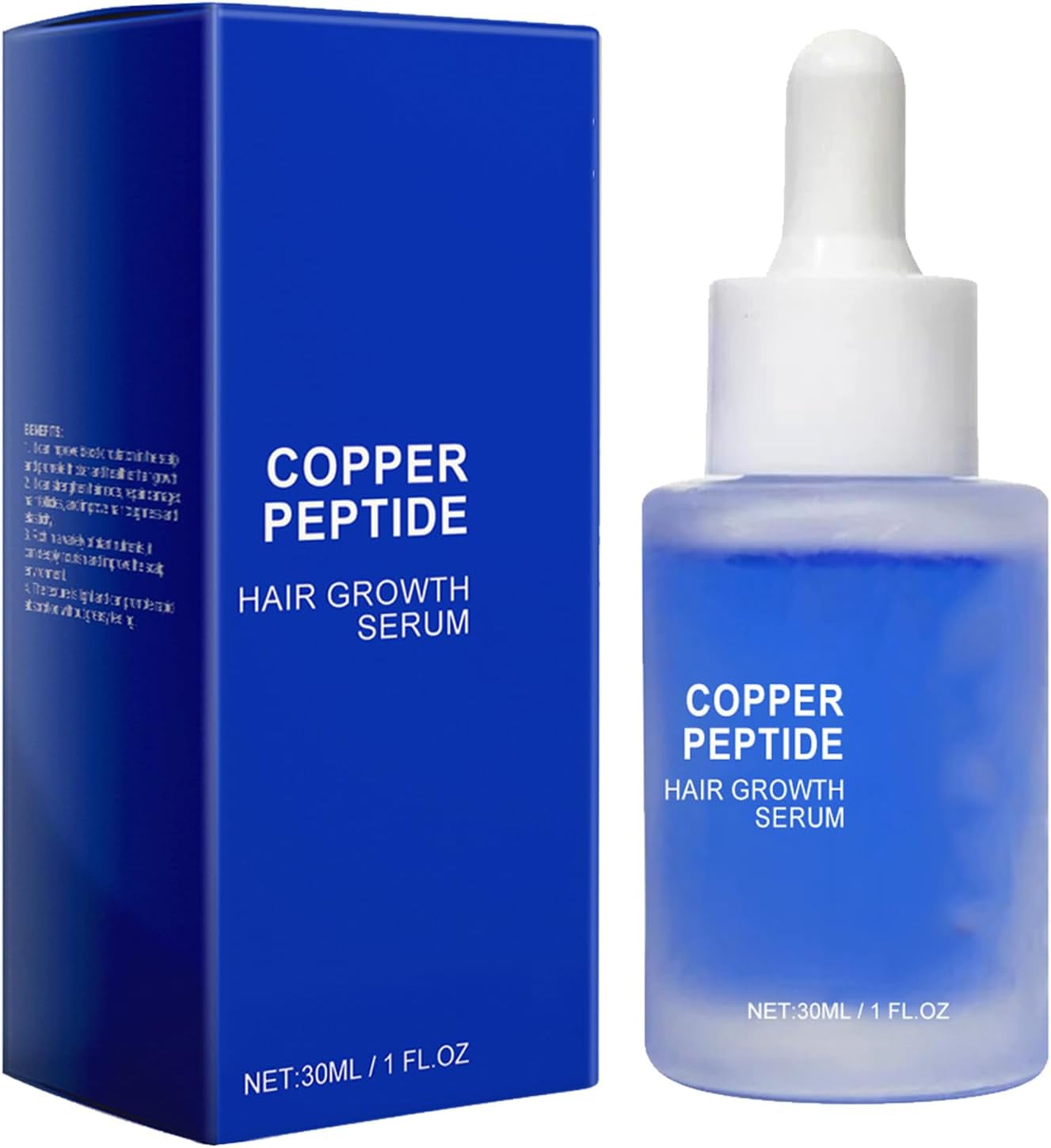 Copper Peptide Serum for Hair Loss & Growth, Multi-Peptide Serum for Hair Density, Unisex-Adults, Unscented, 30ML