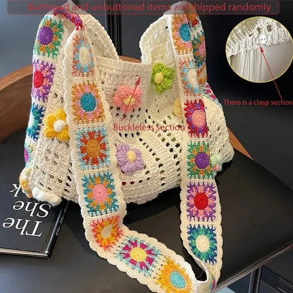 Chic Women’s Retro Floral Patchwork Messenger Bag - Boho Crossbody Purse for Everyday Adventures