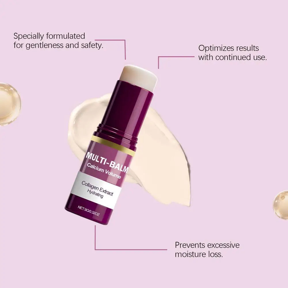 1/2/3PCS Calcium Volume Multi Balm Stick,Collagen Moisturing Stick Face Cream anti Wrinkle Hydrating for Eyes Neck Face Skincare