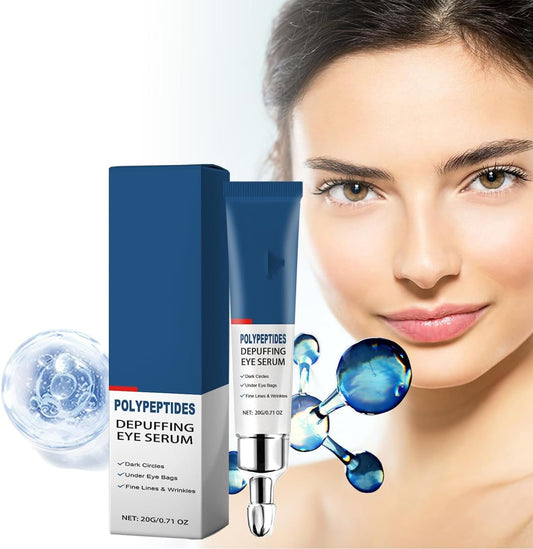 Peptide Depuffing Eye Serum, Awaken Peptide Lifting Eye Gel, Anti-Aging Moisturizing Eye Cream Reduces Puffiness, Remove Eye Bags, Wrinkles, Dark Circles, 20G (1Pcs)