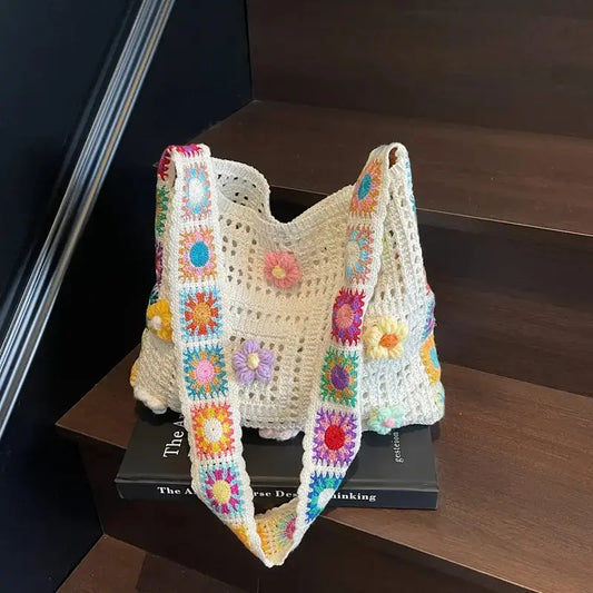 Chic Women’s Retro Floral Patchwork Messenger Bag - Boho Crossbody Purse for Everyday Adventures