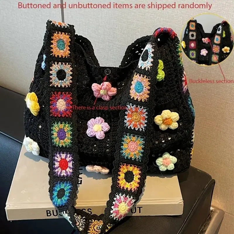 Chic Women’s Retro Floral Patchwork Messenger Bag - Boho Crossbody Purse for Everyday Adventures