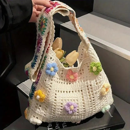 Chic Women’s Retro Floral Patchwork Messenger Bag - Boho Crossbody Purse for Everyday Adventures