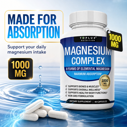 Toplux Magnesium Complex 8 Essential Magnesium Supplement 1000Mg