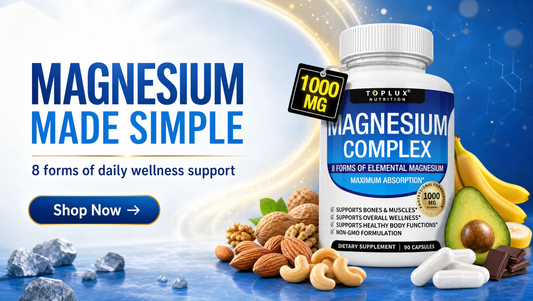 Toplux Magnesium Complex 8 Essential Magnesium Supplement 1000Mg