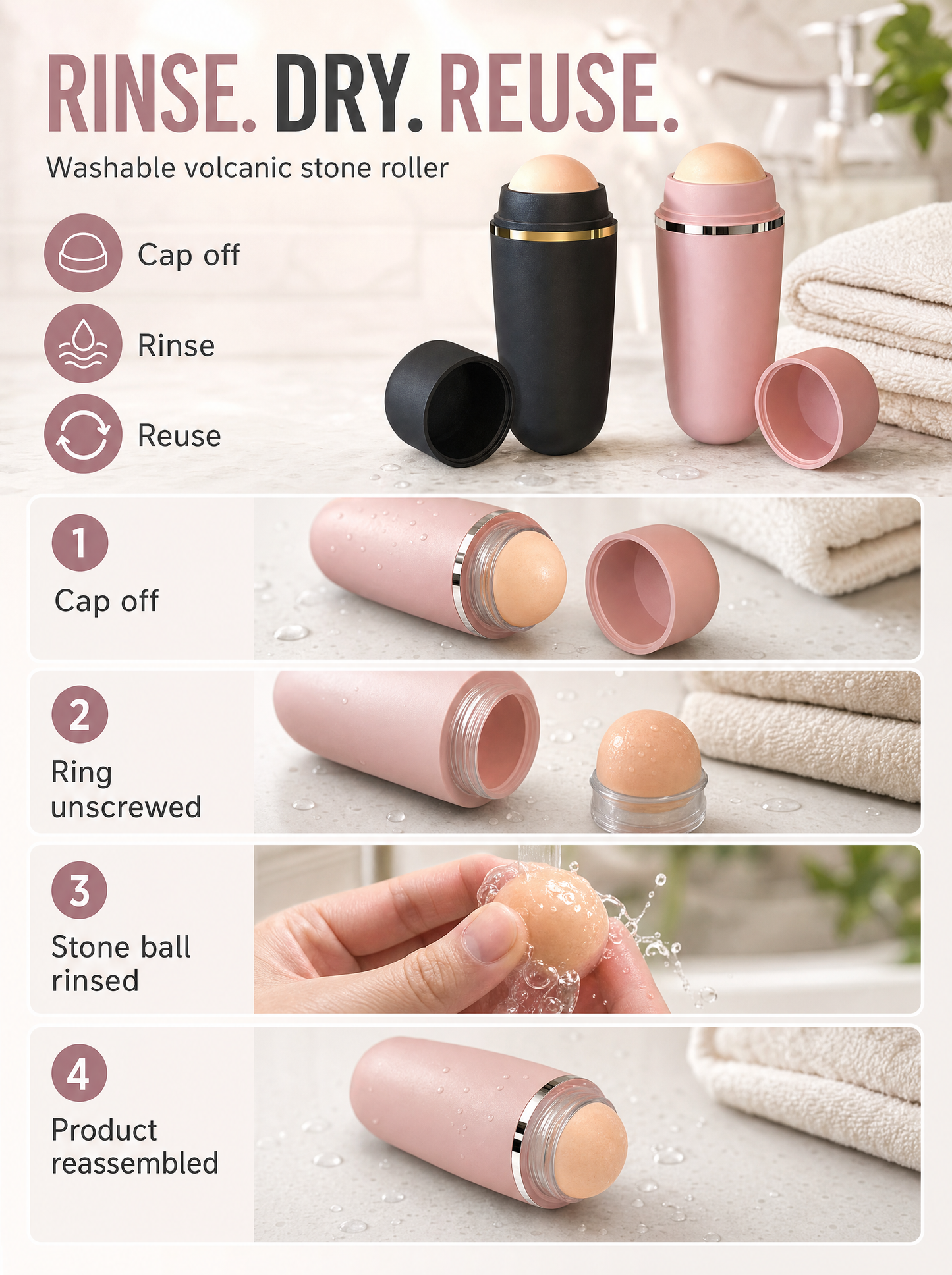 Revolutionary Face Oil Absorbent Volcanic Roller